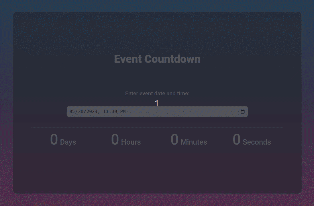 Event Countdown Widget