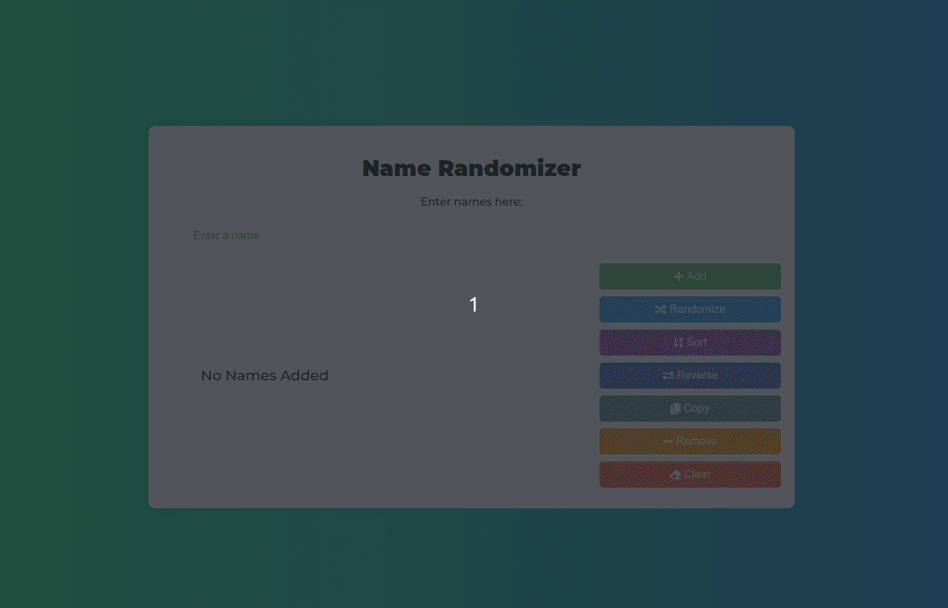 Name Randomizer Widget