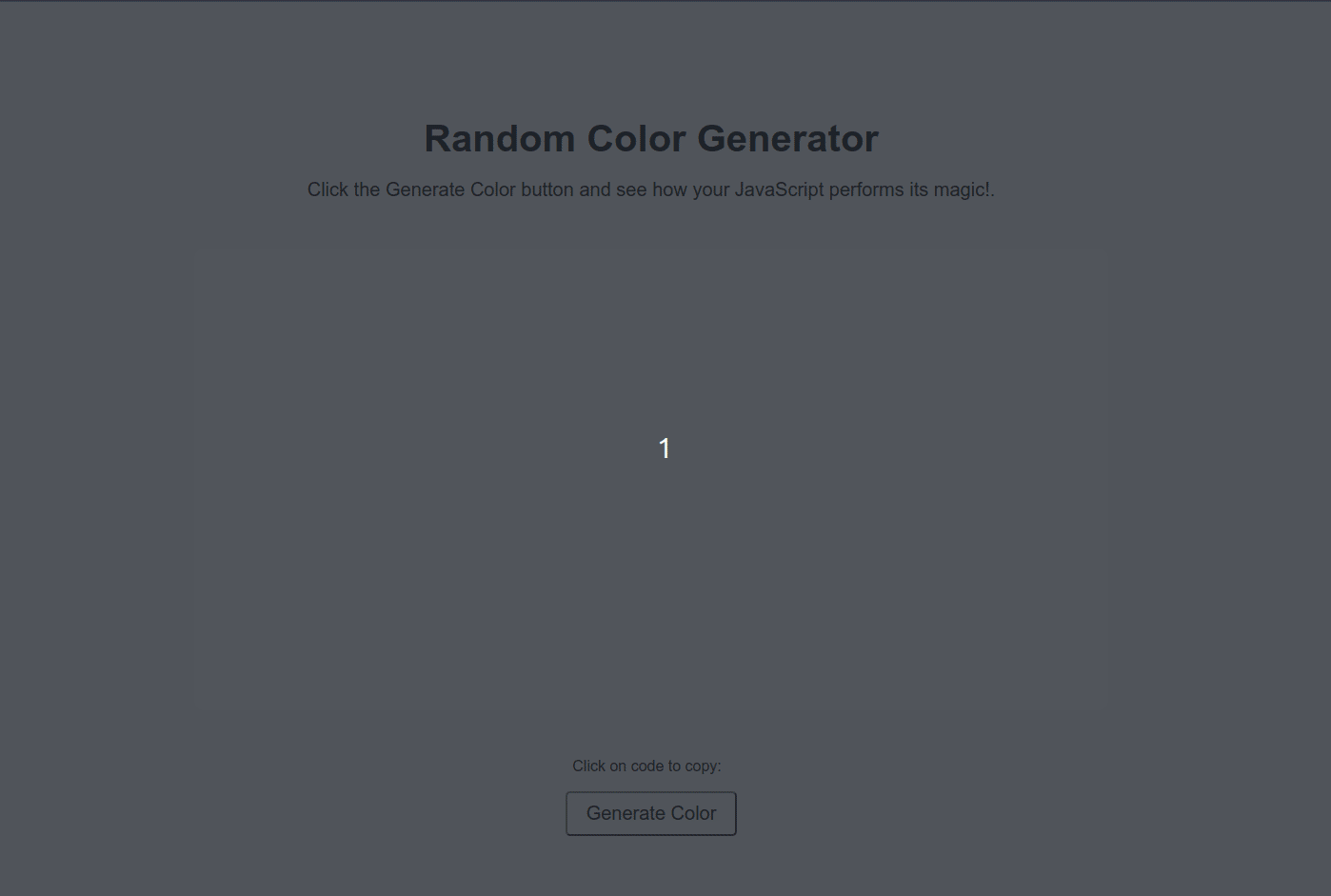 Random Color Generator